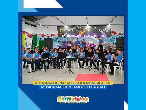 Aula Inaugural da Escola de Música Municipal Maestro Américo Castro Encanta Barreirinhas